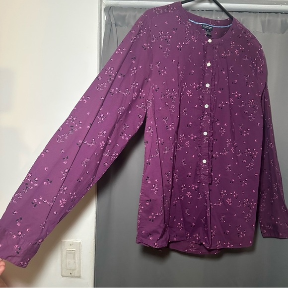 US Polo Assn Purple Floral Button-Up Women's Top XL - Picture 2 of 11